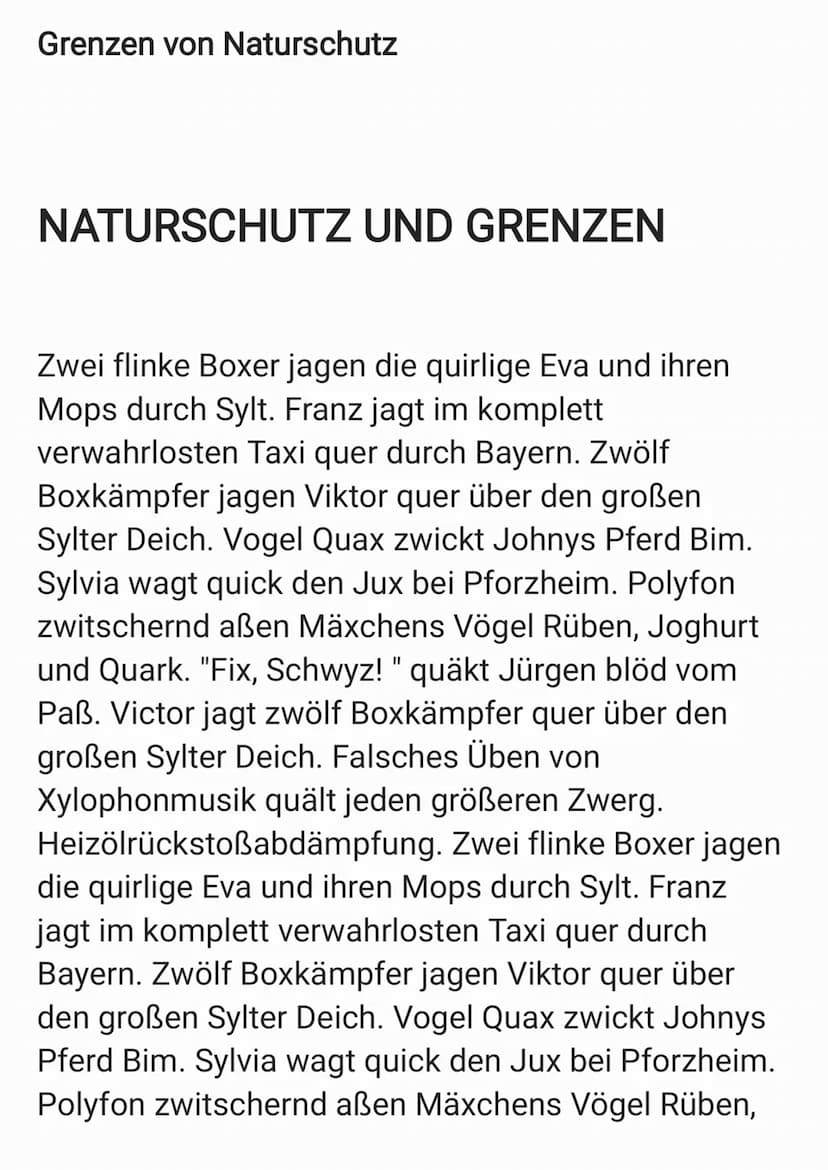 Ziele und Entwicklung von Natur und
Landschaft
Die Ziele des Naturschutzes und der Landschaftspflege sind
in § 1 des Bundesnaturschutzgesetz