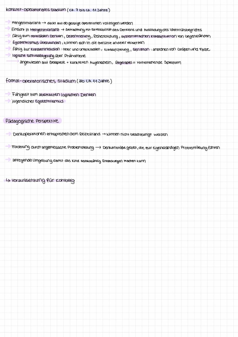 kognitive Entwicklung
Kerngedanken
Piaget
vorantreiben des Entwicklungsprozesses durch die Interaktion mit sozialer und personaler Umwelt
ko
