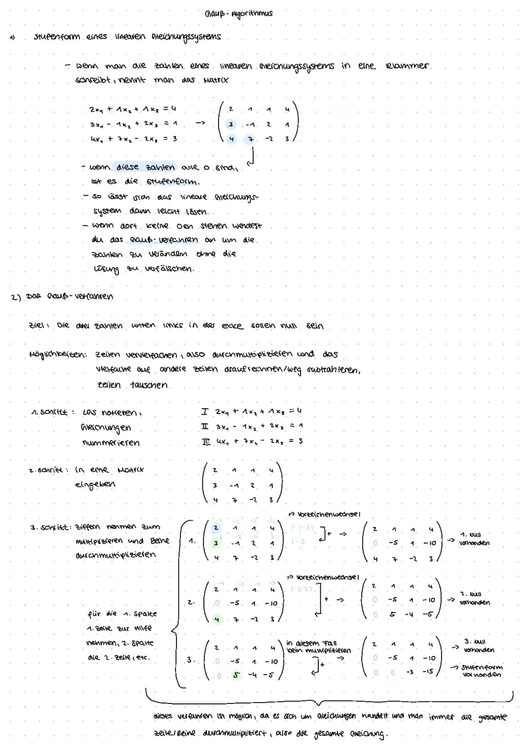 Gauß Algorithmus 