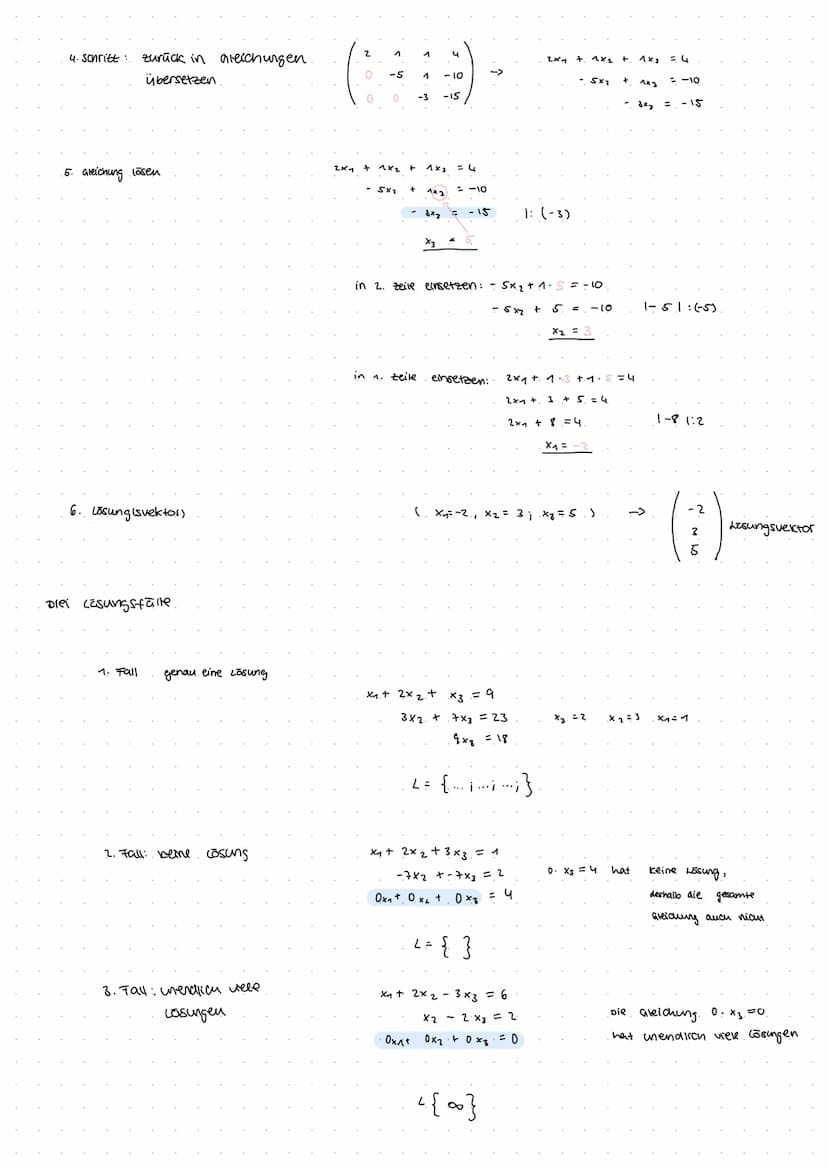 1) stufenform eines linearen Gleichungssystems
wenn man die
schreibt, nennt man das
2xy + 1x₂ + 1 × 3 = 4
3x₁ - 1x₂ + 2x3 = 1
ux₁ + 7x₂2x₂ =