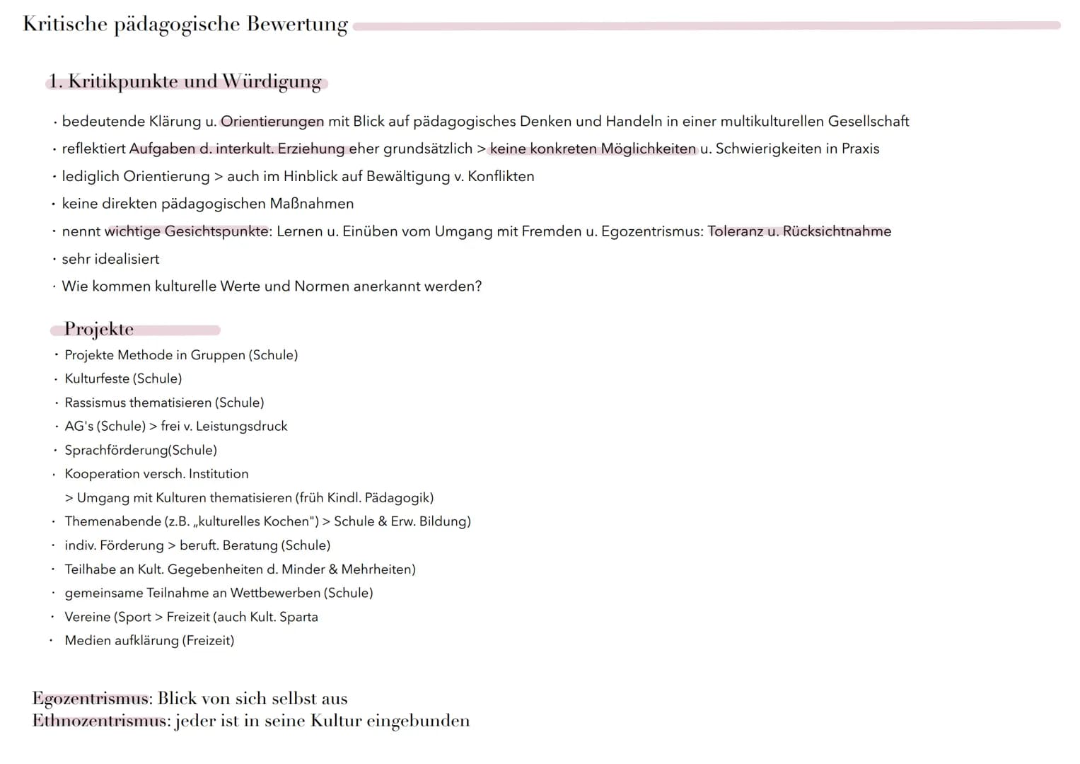 Interkulturelle Erziehung
efgang?
KERNGEDANKEN
• Integration als Aufgabe der gesamten Gesellschaft
Perspektivwechsel als Schlüssel zur Entwi