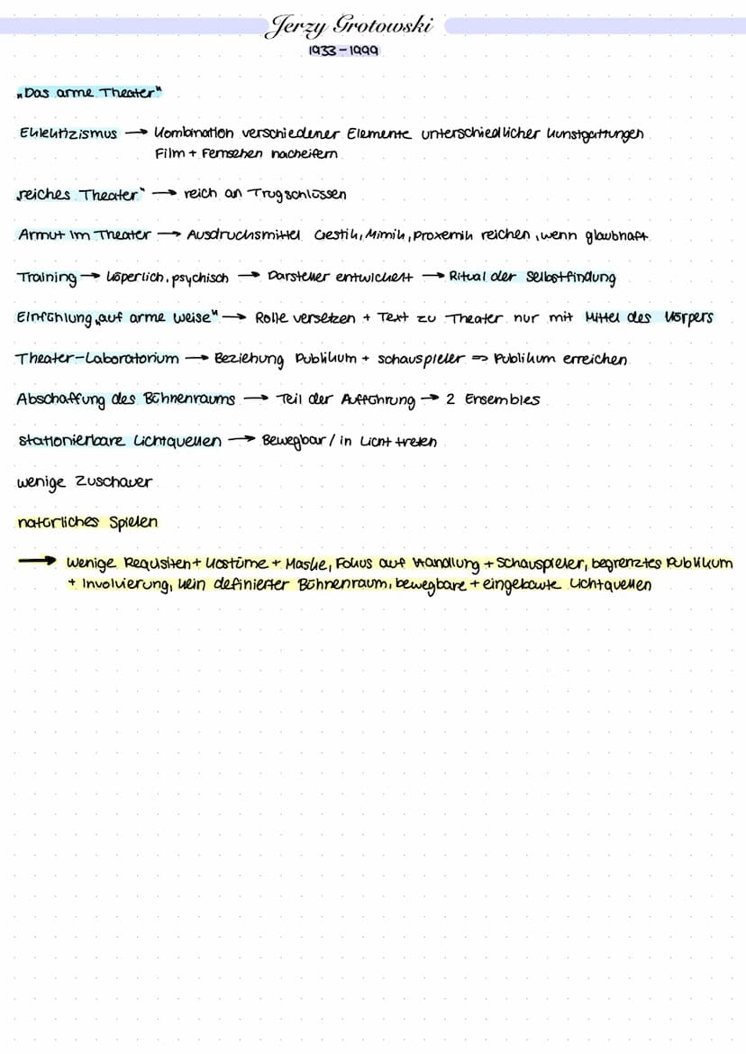 Postdramatik
Spiel mit dem Originaltext: Auzente setzen, unnõtiges rauslassen, ....
Figurenspliting Emotionen, alt vs. jung.
(**
Meine Figur