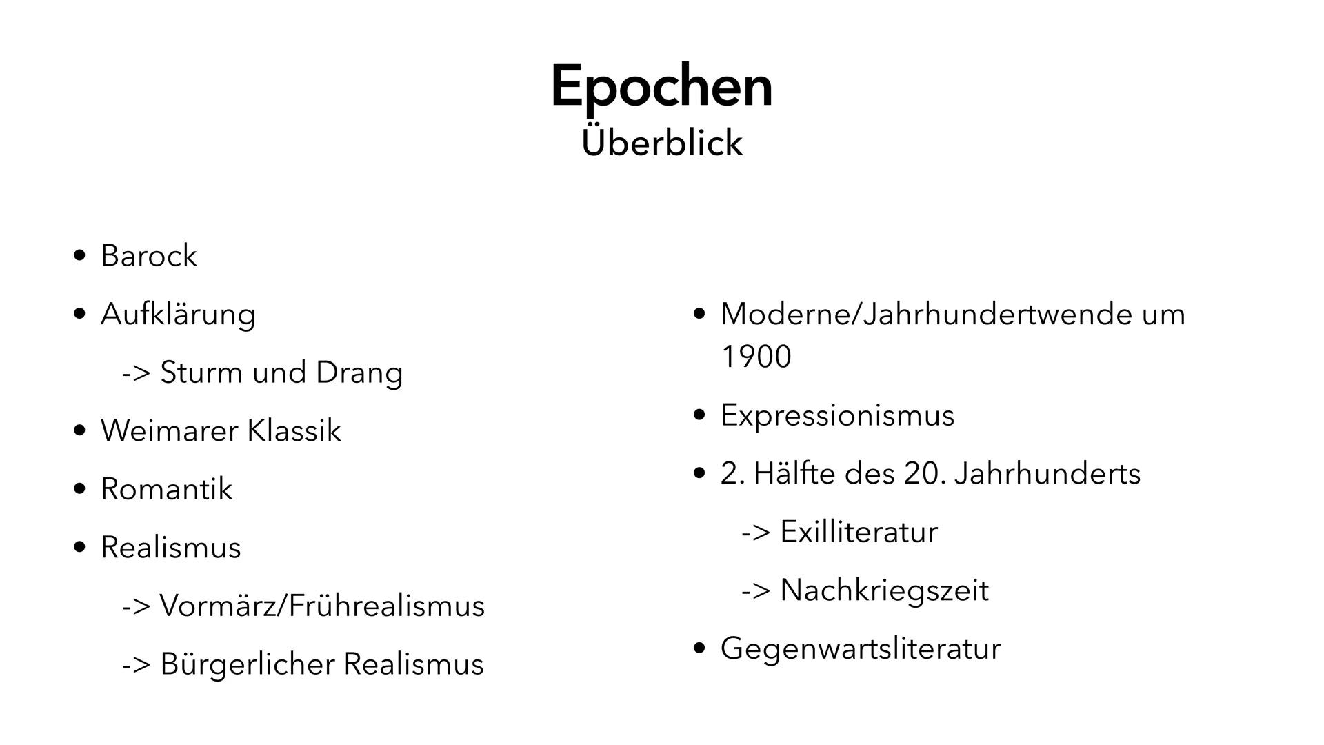 Inhaltsfeld Texte
Lyrik
,,Unterwegssein vom Barock bis zur Gegenwart"
Abi 2023 NRW - Deutsch LK • Gedichtarten ✓
• Form
• Stilmittel V
Epoch