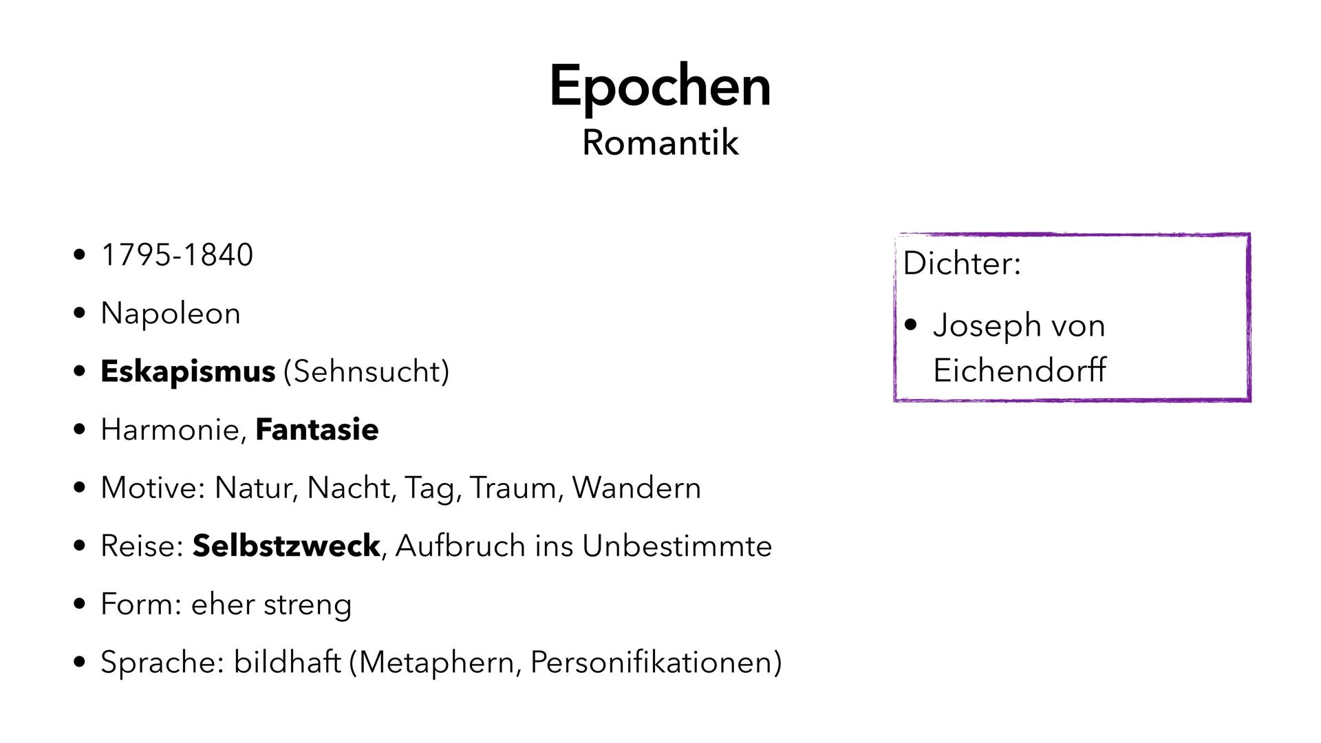 Inhaltsfeld Texte
Lyrik
,,Unterwegssein vom Barock bis zur Gegenwart"
Abi 2023 NRW - Deutsch LK • Gedichtarten ✓
• Form
• Stilmittel V
Epoch