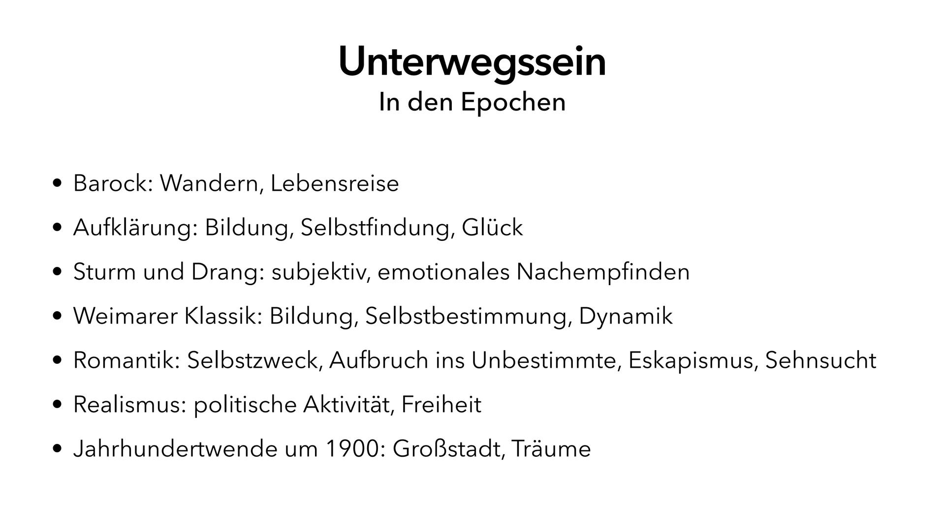 Inhaltsfeld Texte
Lyrik
,,Unterwegssein vom Barock bis zur Gegenwart"
Abi 2023 NRW - Deutsch LK • Gedichtarten ✓
• Form
• Stilmittel V
Epoch