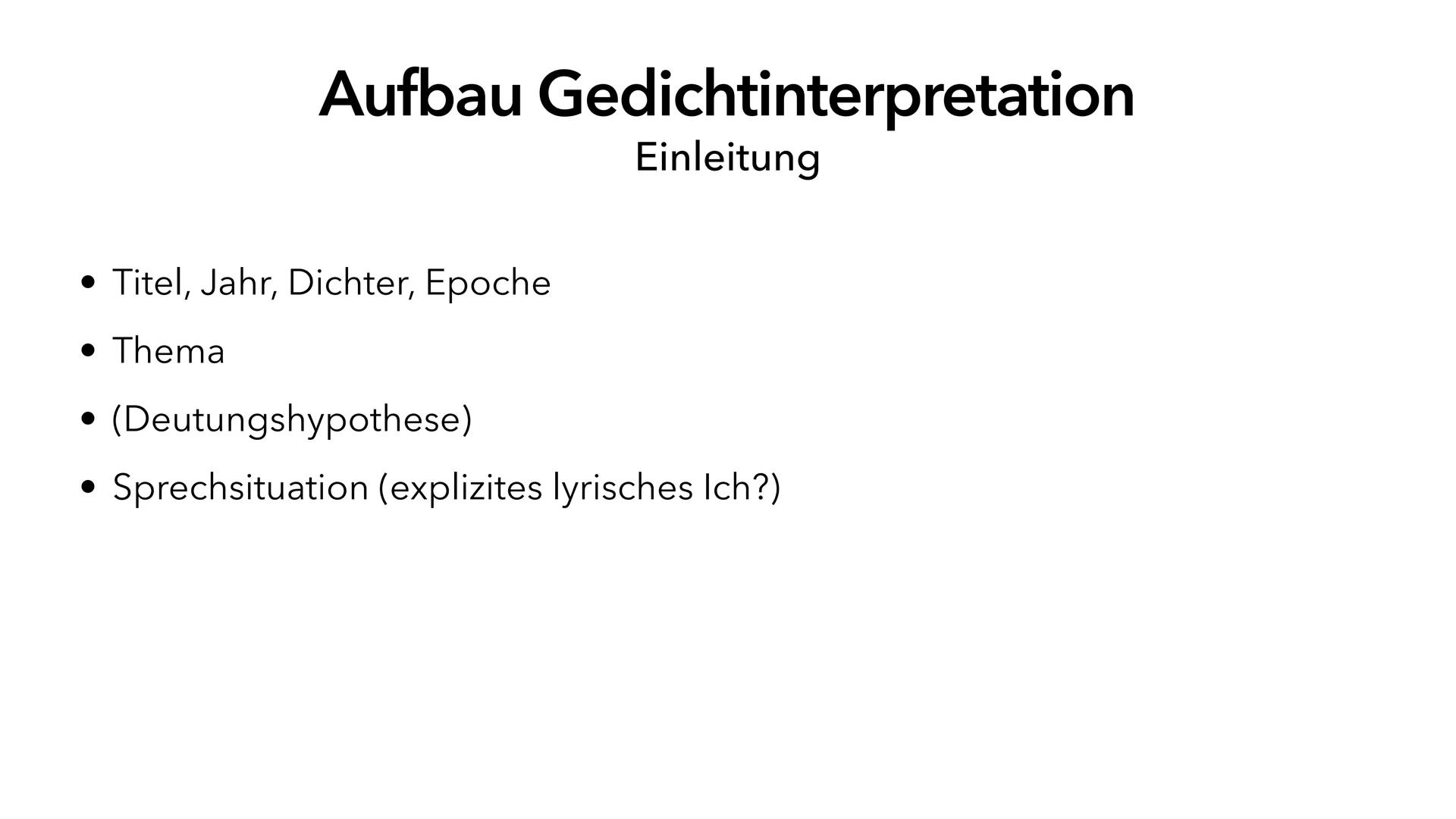 Inhaltsfeld Texte
Lyrik
,,Unterwegssein vom Barock bis zur Gegenwart"
Abi 2023 NRW - Deutsch LK • Gedichtarten ✓
• Form
• Stilmittel V
Epoch