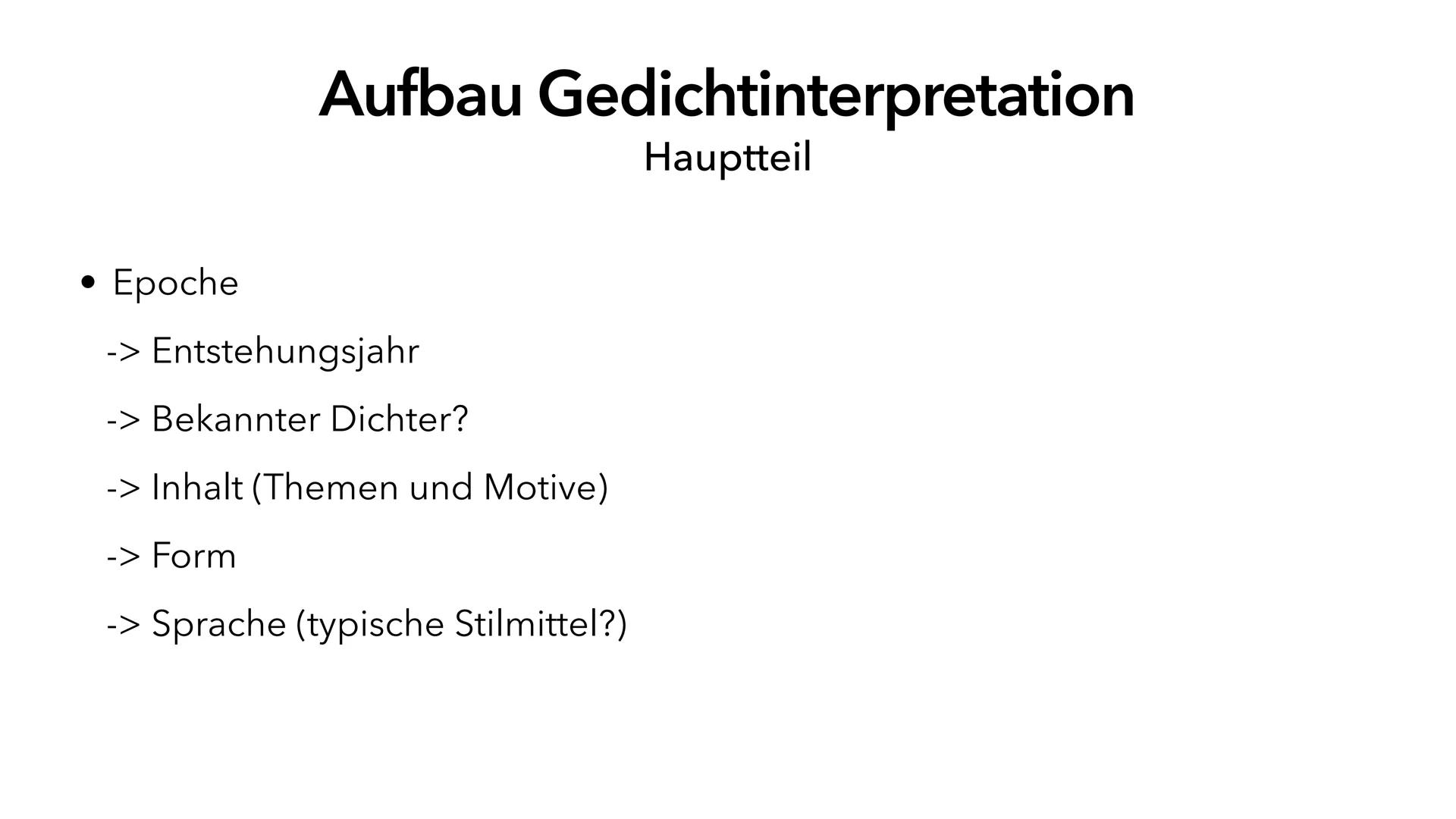 Inhaltsfeld Texte
Lyrik
,,Unterwegssein vom Barock bis zur Gegenwart"
Abi 2023 NRW - Deutsch LK • Gedichtarten ✓
• Form
• Stilmittel V
Epoch