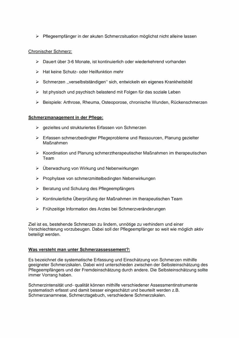 Definition:
Schmerz ist ein unangenehmes Sinnes- und Gefühlserlebnis, das mit aktueller oder
potenzieller Gewebeschädigung verknüpft ist ode