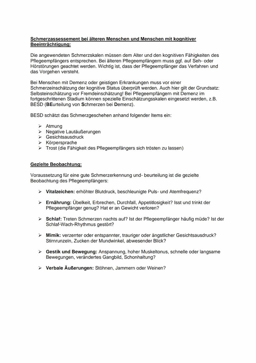 Definition:
Schmerz ist ein unangenehmes Sinnes- und Gefühlserlebnis, das mit aktueller oder
potenzieller Gewebeschädigung verknüpft ist ode
