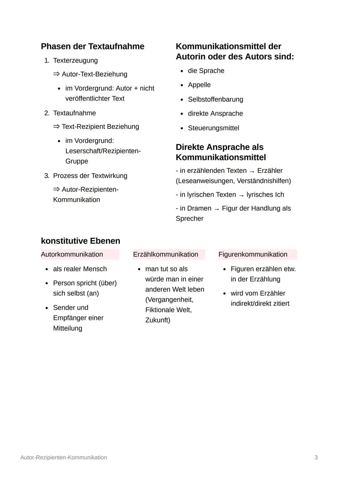 Autor-Rezipienten-
Kommunikation
Autor-Leser-Kommunikation
:
= Modell der Kommunikationsebenen von Wolf Schmid
= Kommunikation mittels eines