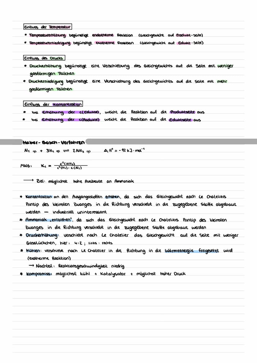 3. Klausur
Chemisches Gleichgewicht
* Gleichgewichtsreaktionen bestehen aus einer Hinreaktion und einer gleichzeitig ablaufenden
Rückreaktio