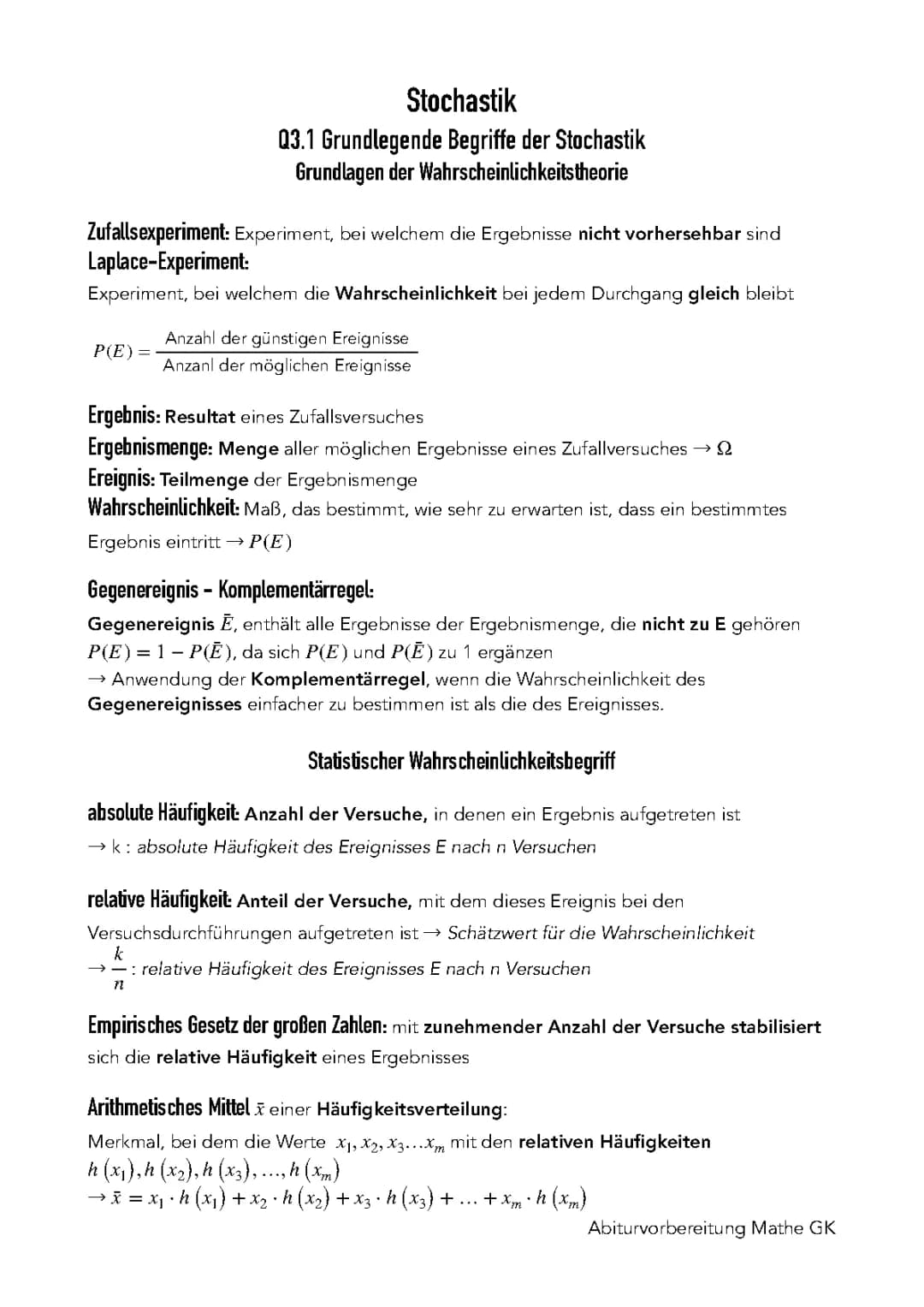 Stochastik