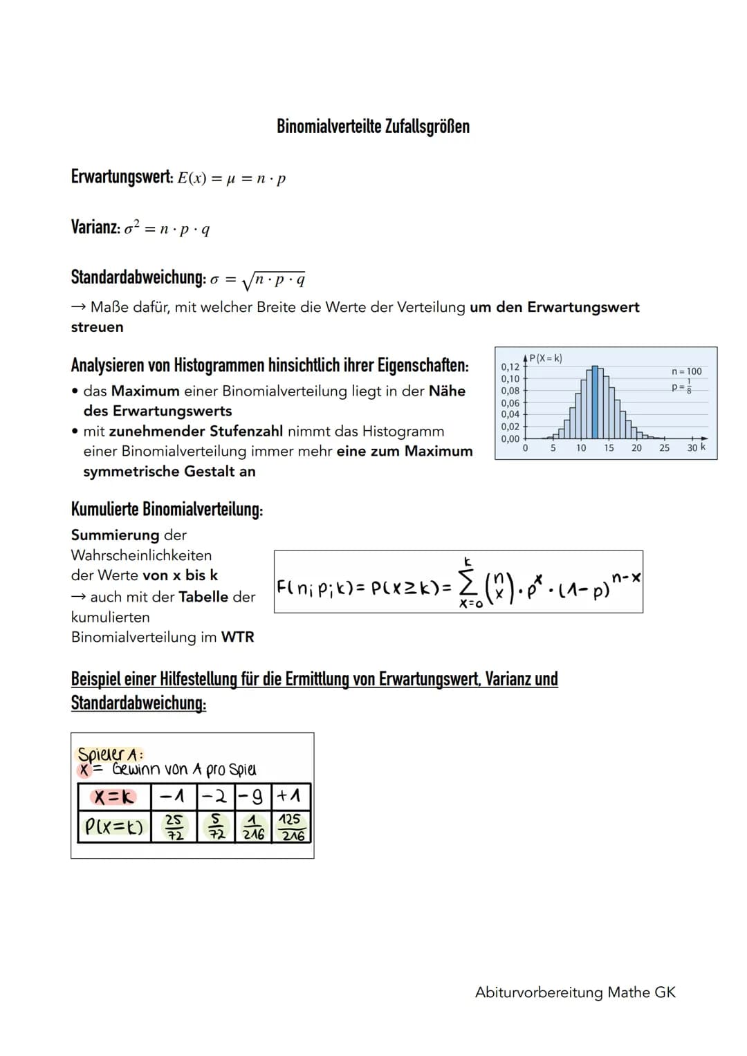Stochastik
Q3.1 Grundlegende Begriffe der Stochastik
Grundlagen der Wahrscheinlichkeitstheorie
Zufallsexperiment: Experiment, bei welchem di