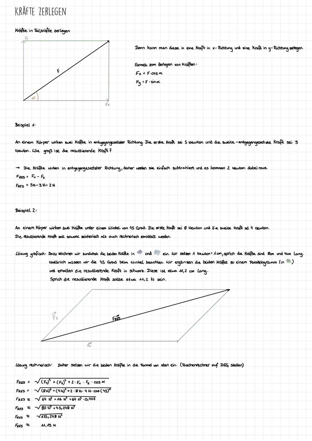 VEKTORIELLE GRÖBEN
In der Physik unterscheidet mon Größen, die von ihrer Richtung abhängig sind, von richtungsunabhängigen Größen. Solche Gr