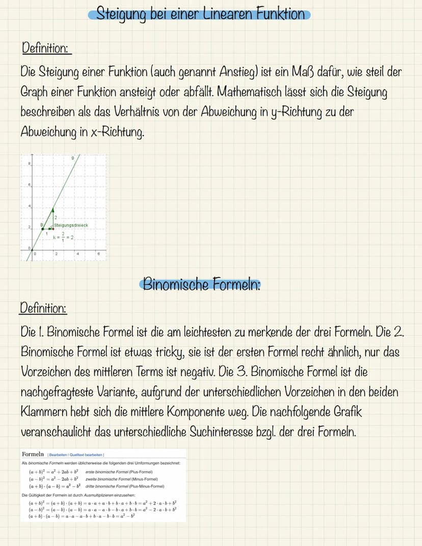 Mathe Definition:
Die lineare Funktion ist eine Funktion, ihre Funktionsgraph eine Linie ist. Etwas
mathematischer ausgedrückt, heißen diese
