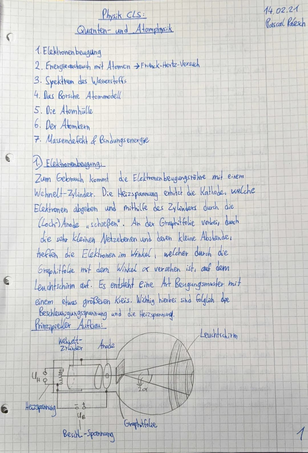 Auswertung:
Welche Wellenlängen haben diese Farblinien ?
Aus dem Versuch zur Wellenlängen bestimmung eines Lasers
Maximum
Wissen wir:
(I) 2 