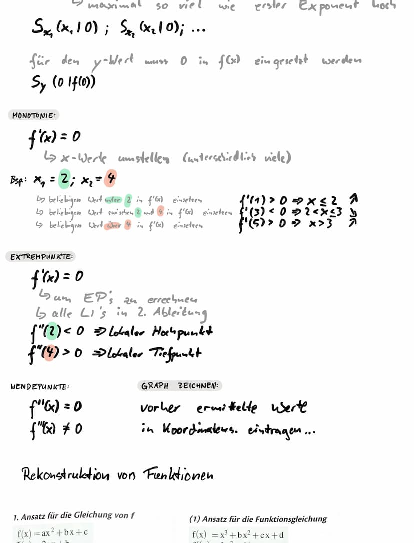 Klausurvorbereitung
4 Jasper Zimmerting
Ableitungsfunktion bestimmen
ZEICHNERISCH:
RECHNERISCH:
n
x = nx
²
Ableitungsregeln
m=
POTENZREGEL:
