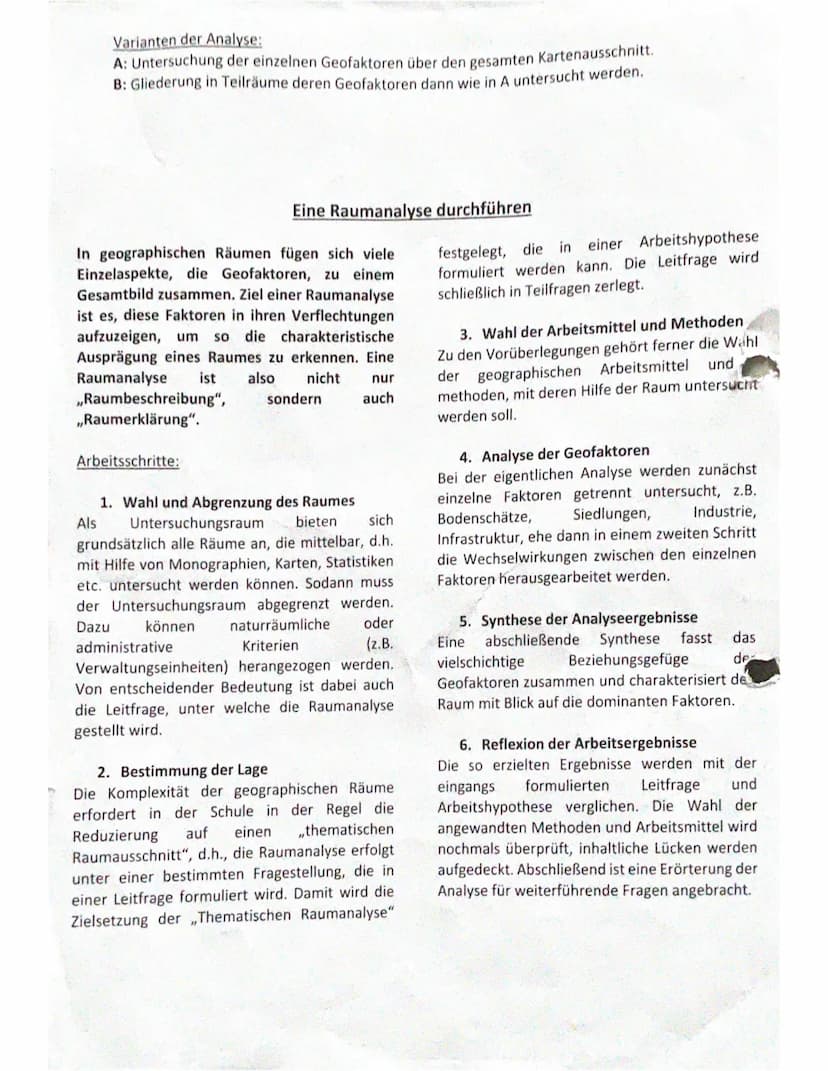 1. Einführung/Allgemeine Faktoren
1.1. Lagebestimmung
Mögliche Gliederung für eine Raumanalyse anhand der Geofaktoren
1.2. Hauptstadt oder L