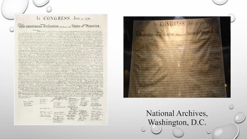 Declaration of
Independence
OF THE UNITED STATES • Pictures
• Basic information
• 4 parts of the D.I.
• List of grievances
The signers
STRUC