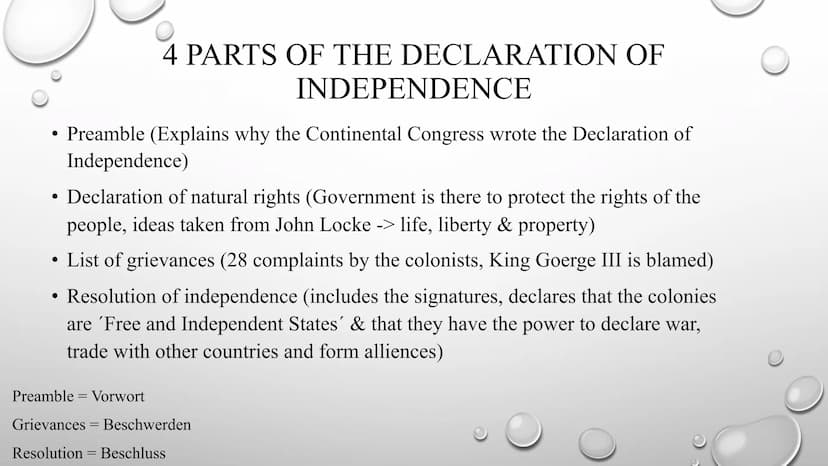 Declaration of
Independence
OF THE UNITED STATES • Pictures
• Basic information
• 4 parts of the D.I.
• List of grievances
The signers
STRUC