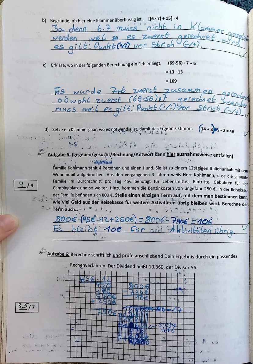 616
7/10
9 / 10
Klasse 5
37,5.
Punkte:/45
B
Name:
Mitarbeit im Unterricht zurzeit:
зая
Nur gut Leserliches kann bewertet werden. Löse die Au