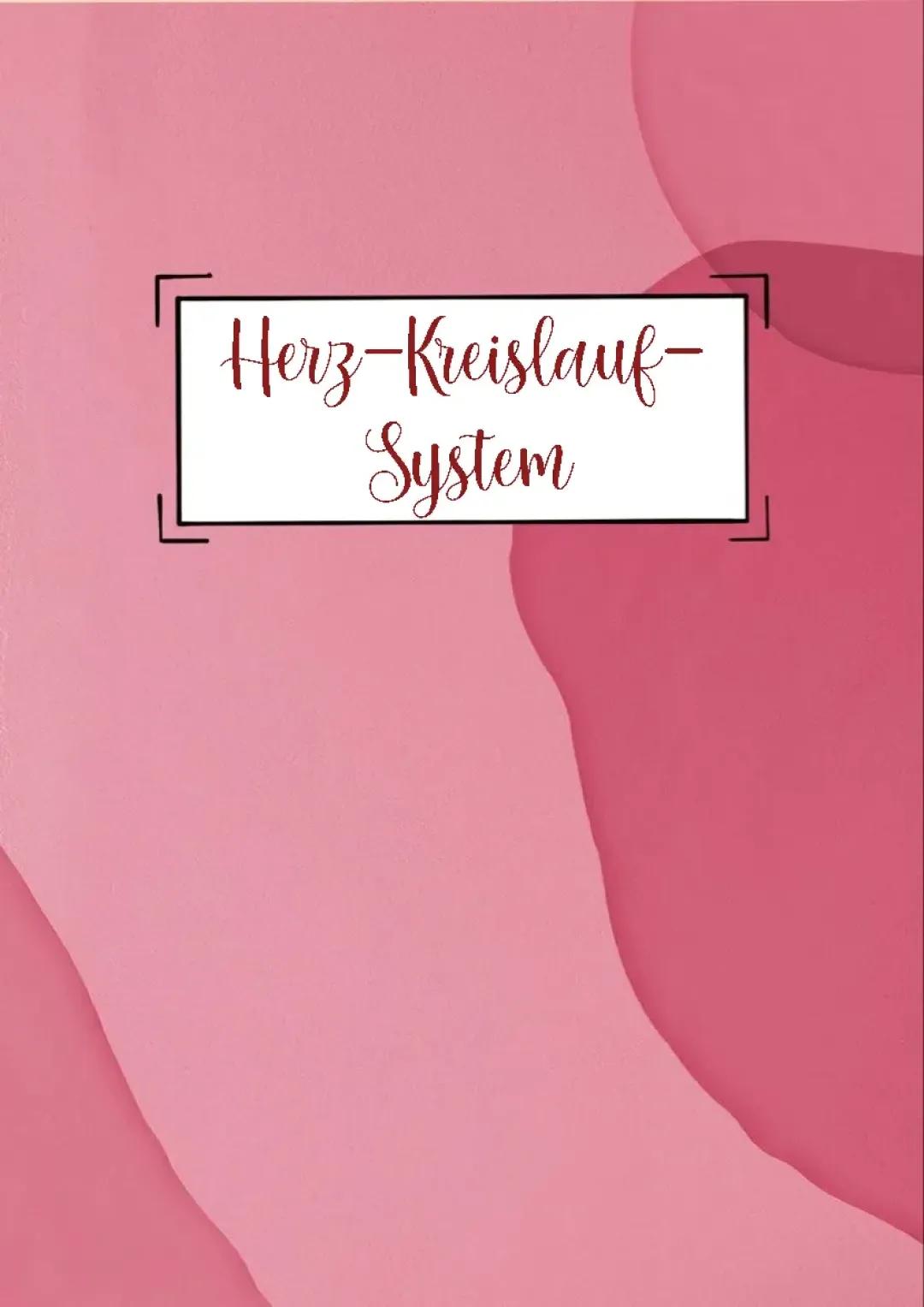 Herz Kreislauf System