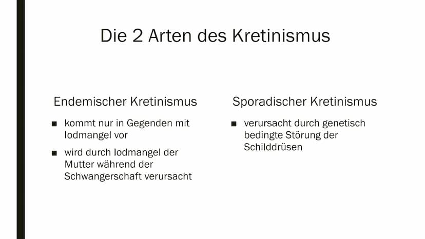 Marvin Scholz
BGB18
entsteht durch eine unbehandelte angeborene Schilddrüsenunterfunktion
(sporadischer Kretinismus) oder durch örtlich bedi
