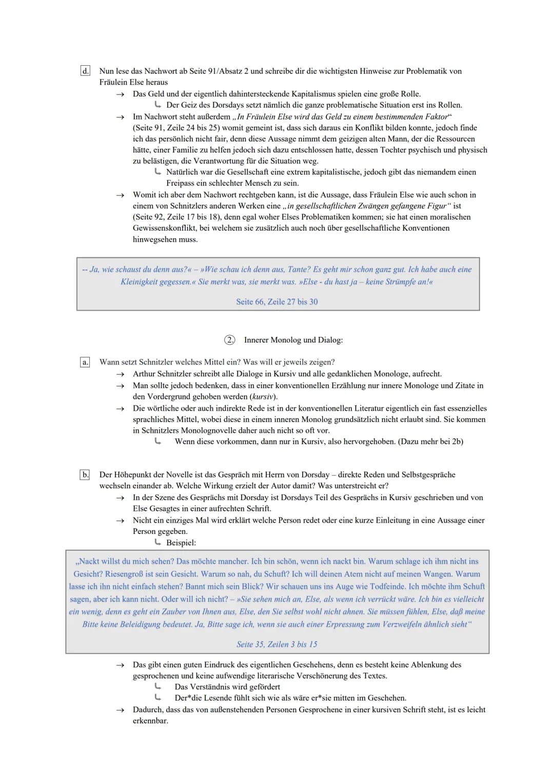 Factsheet Fräulein Else von Arthur Schnitzler
1 Gesellschaftlicher Hintergrund:
a. Untersuche, ob Schnitzler wirklich ein Bild der Gesellsch