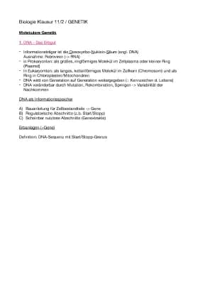 Know Biologie Klausur Genetik  thumbnail