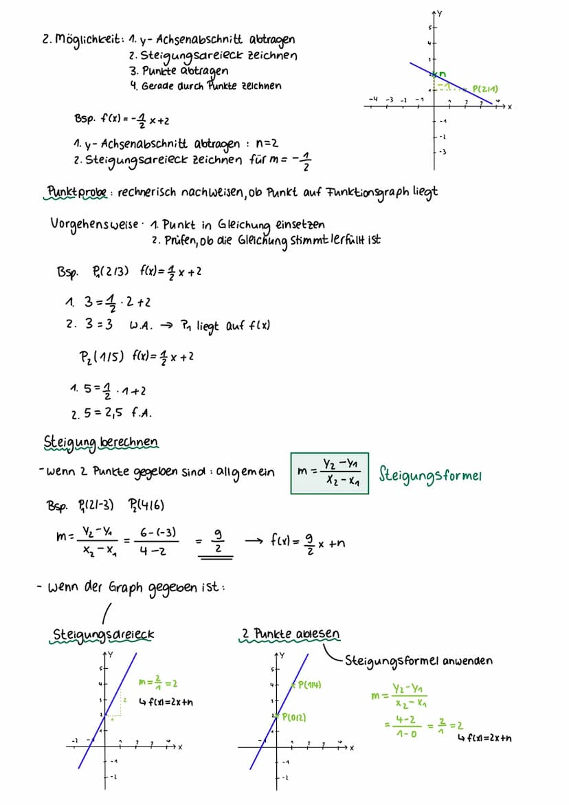 Lineare Funktionen beschreiben ein lineares Verhältnis zwischen zwei Variablen
graphische Darstellung: Gerade
Funktionsgleichung: f(x)=mx+n
