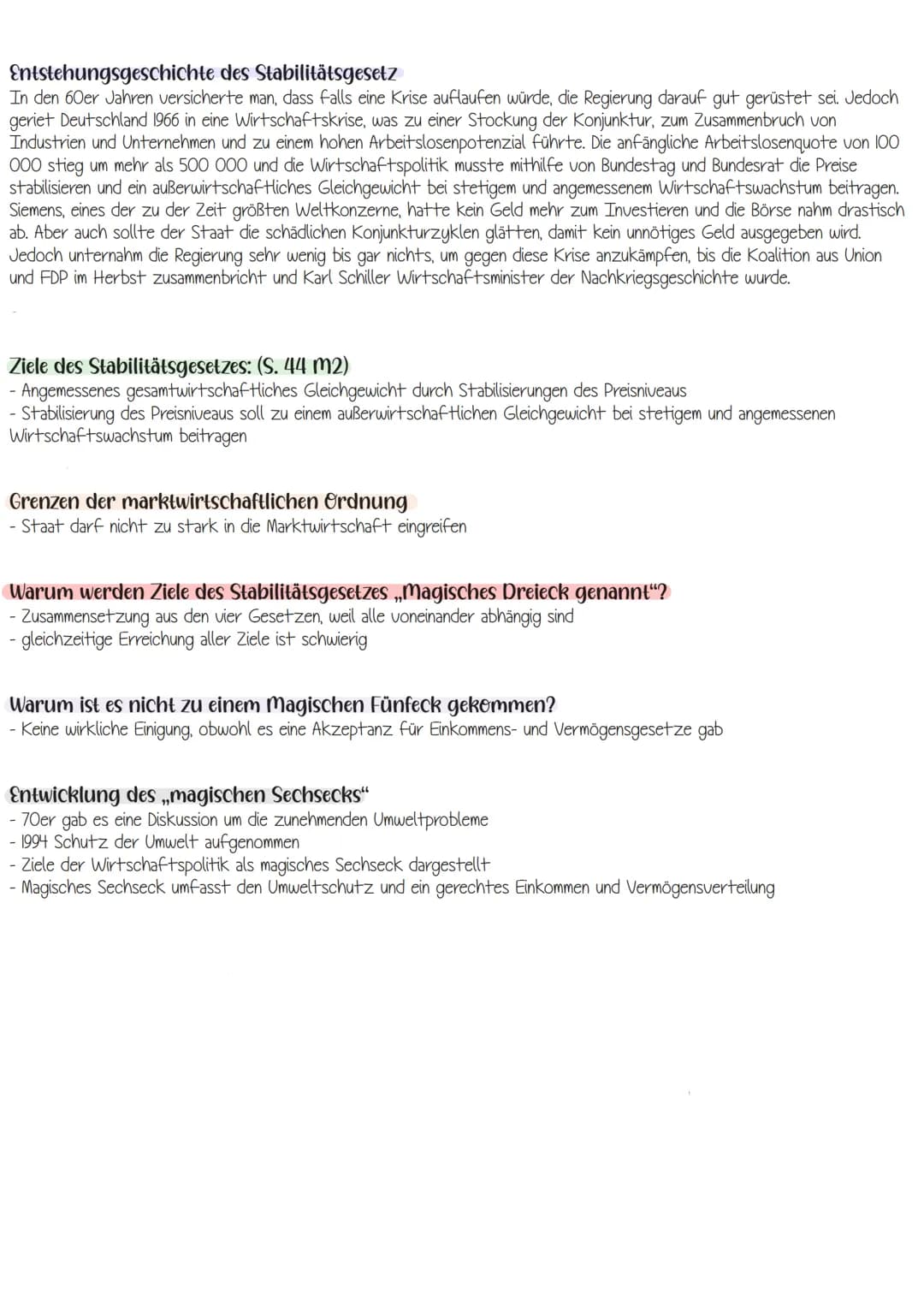 Entstehungsgeschichte des Stabilitätsgesetz
In den 60er Jahren versicherte man, dass falls eine Krise auflaufen würde, die Regierung darauf 