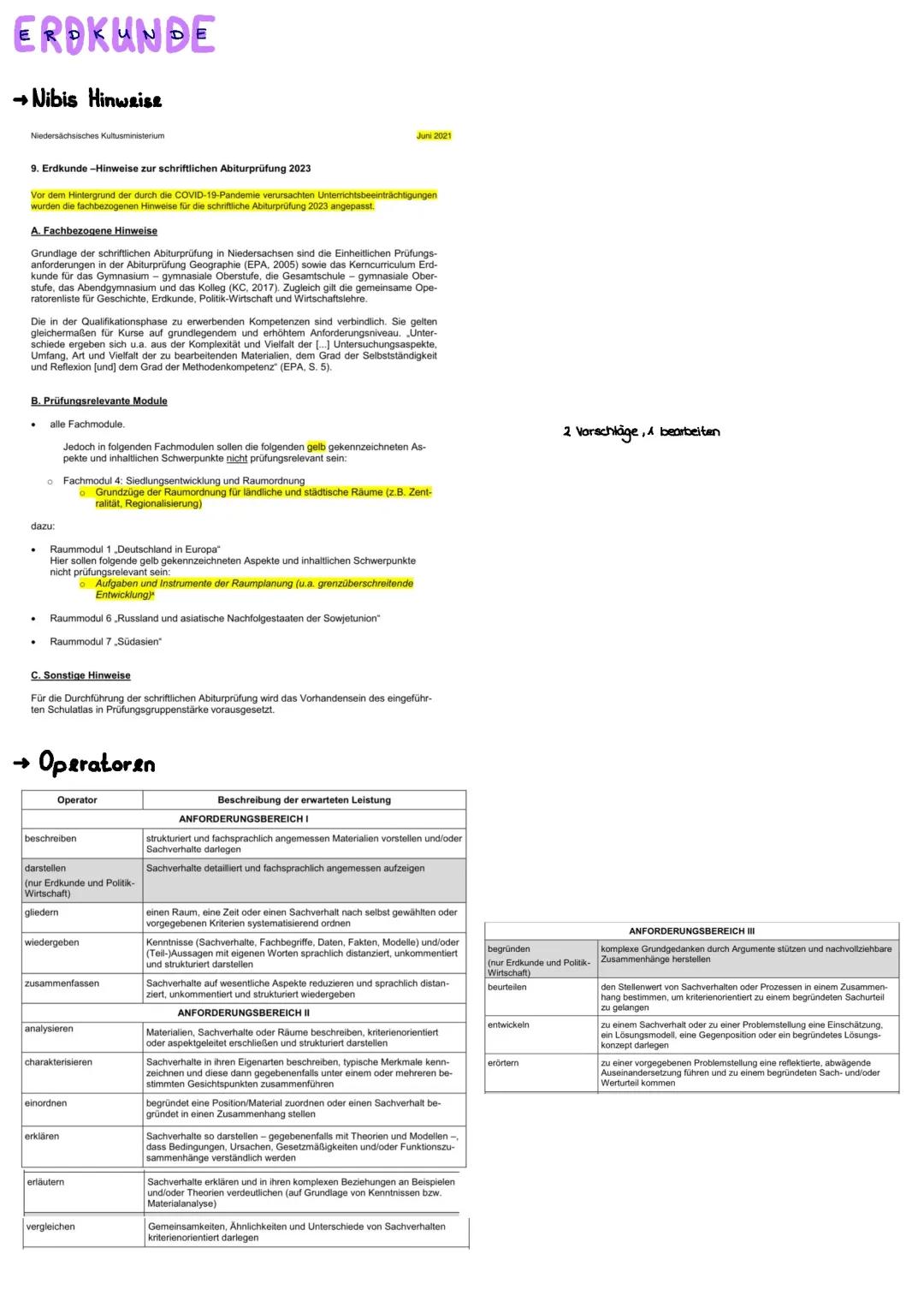 Alles über Nibis Erdkunde Abitur 2024 und mehr