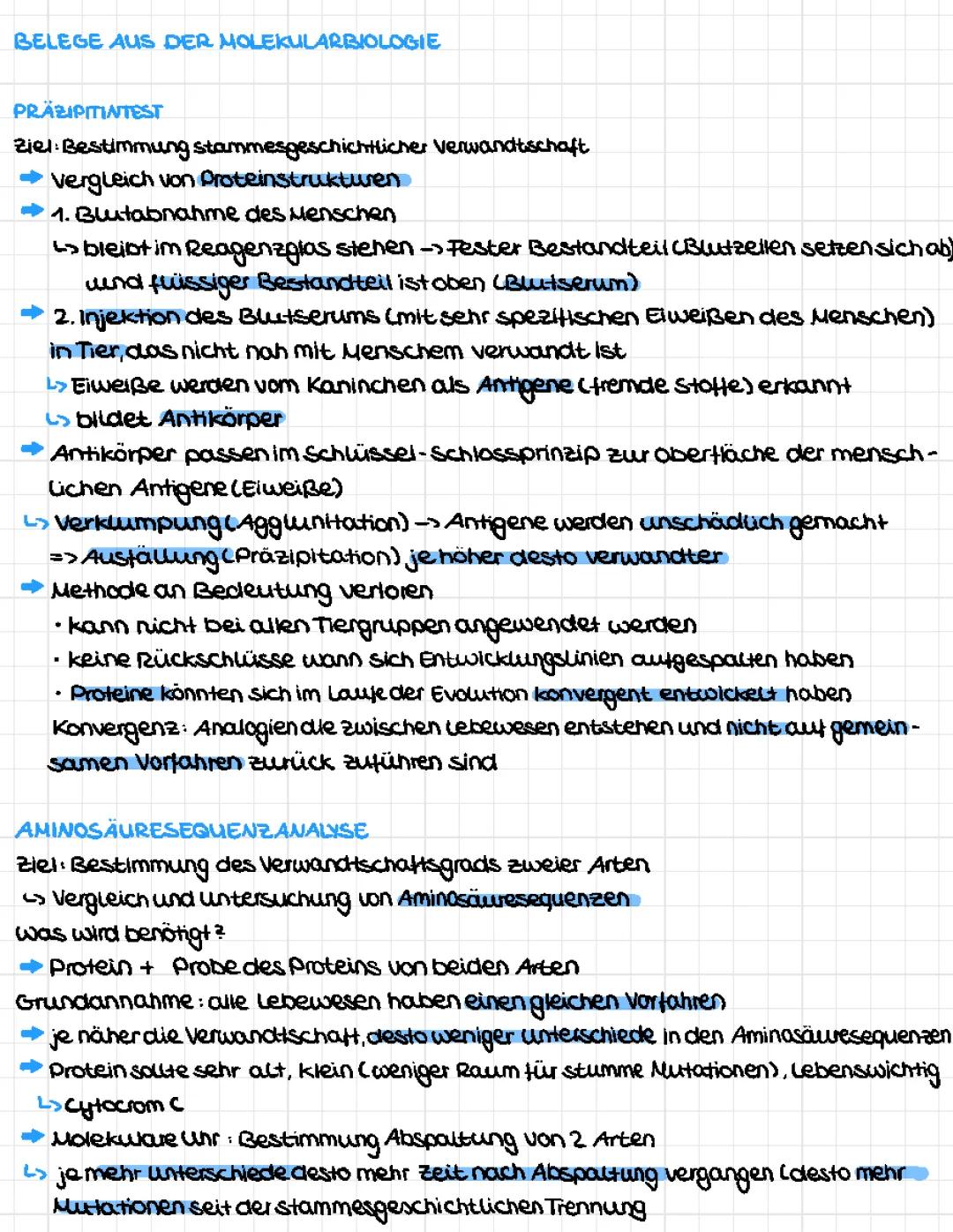 Molekularbiologie Methoden: DNA-Hybridisierung und Aminosäuresequenzanalyse