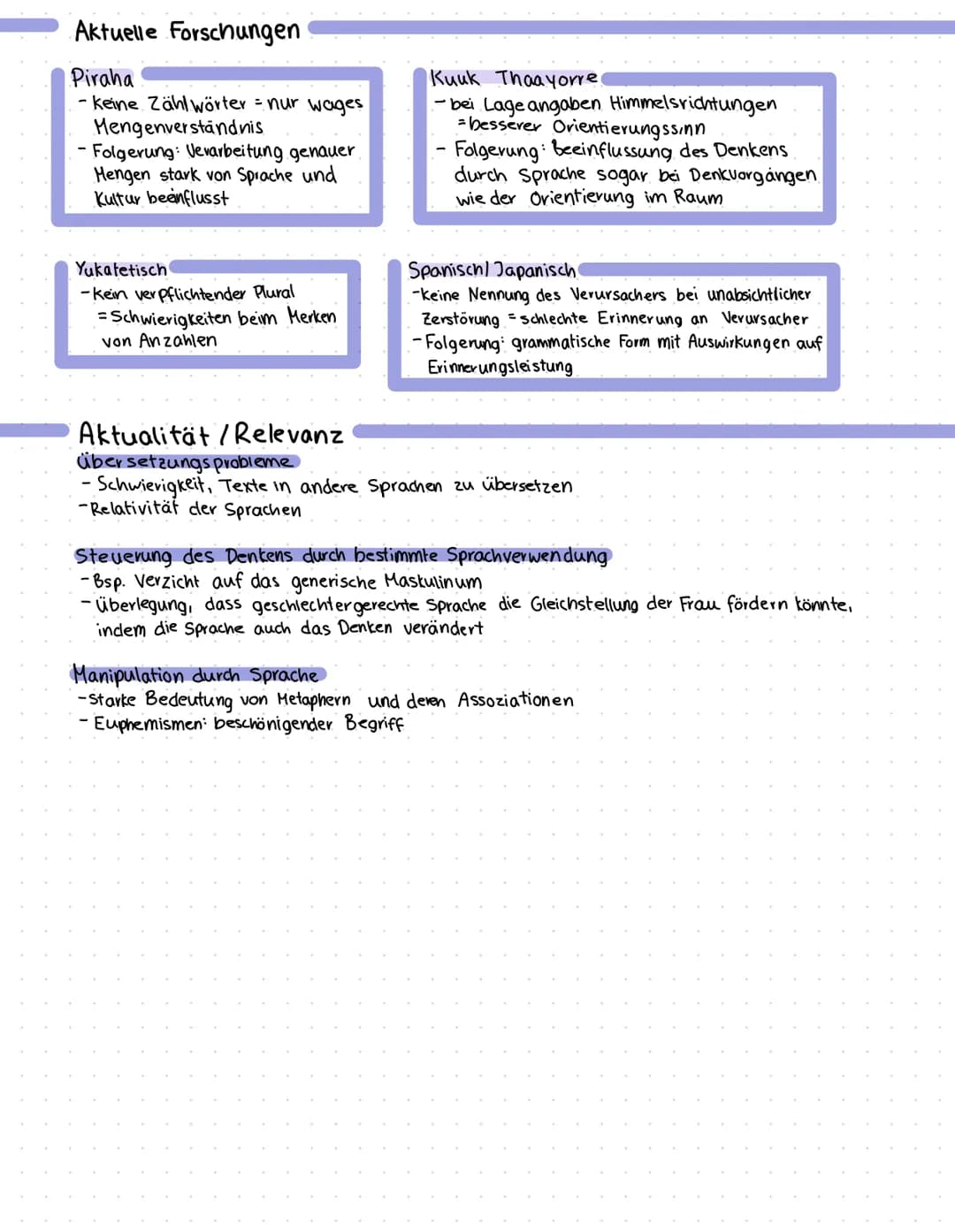 Sapir-Whorf-Hypothese
=
• Sprache prägt das Denken
entwickelt von Benjamin Lee Whorf (1897-1941, Ingeneur und Linguist)
mit Bezügen zu Edwar