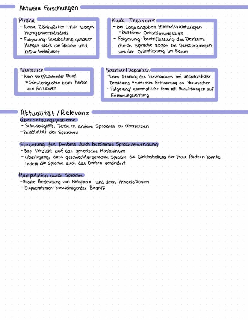 Sapir-Whorf-Hypothese
=
• Sprache prägt das Denken
entwickelt von Benjamin Lee Whorf (1897-1941, Ingeneur und Linguist)
mit Bezügen zu Edwar