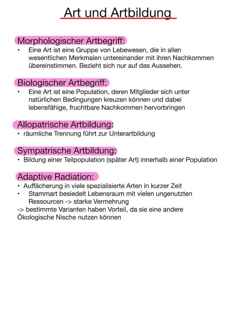 Lamarck
Inkonstanz der Arten (Veränderlichkeit der Organismen im Laufe des
Lebens)
Aktive Anpassung der Art an die Umweltbedingungen
Streben