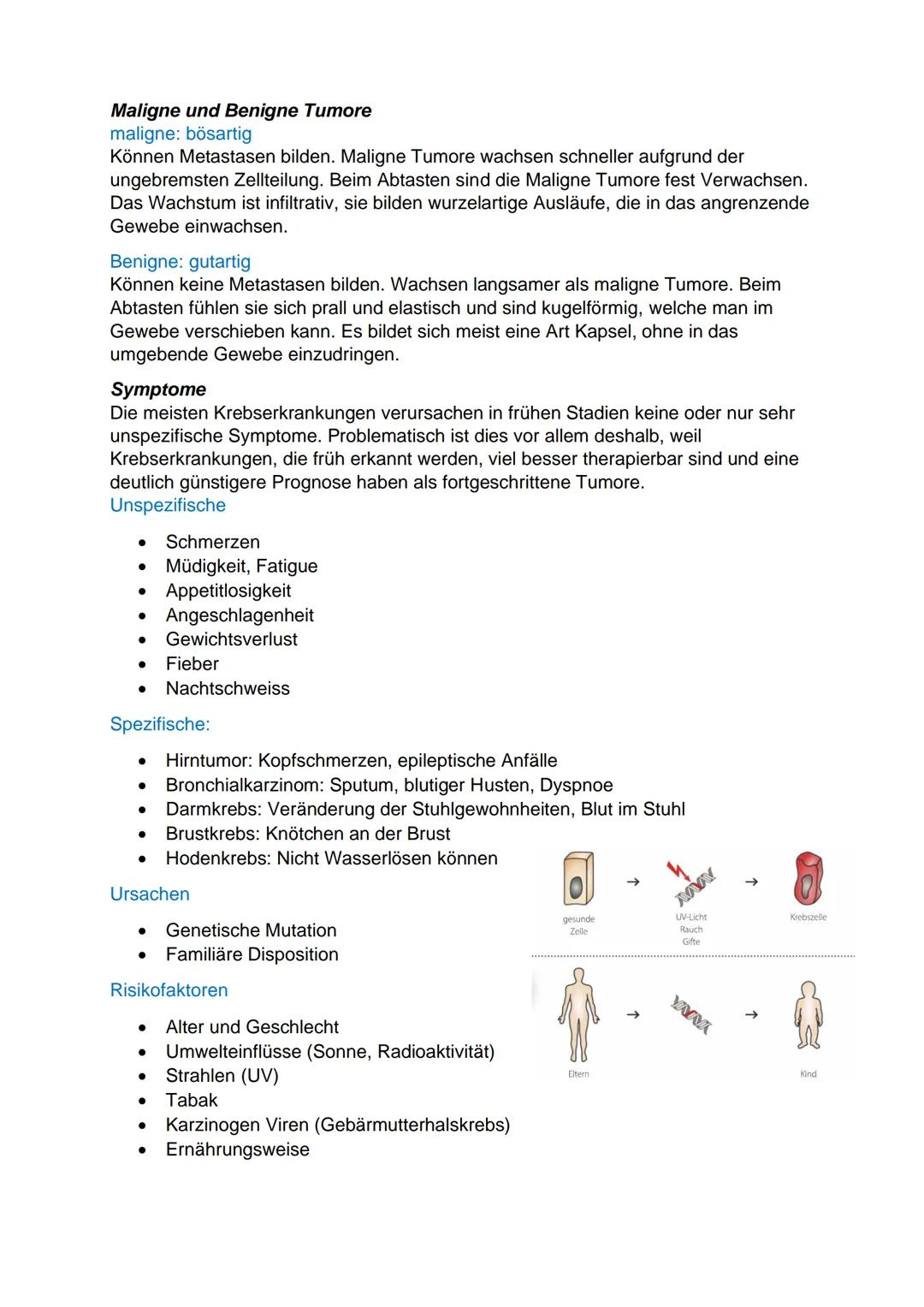 C.2 Onkologie
Onkologie
Definition: Versteht man die Lehre von der
Entstehung, dem Wachstum und der Therapie gut und bösartiger Tumore.
Grös