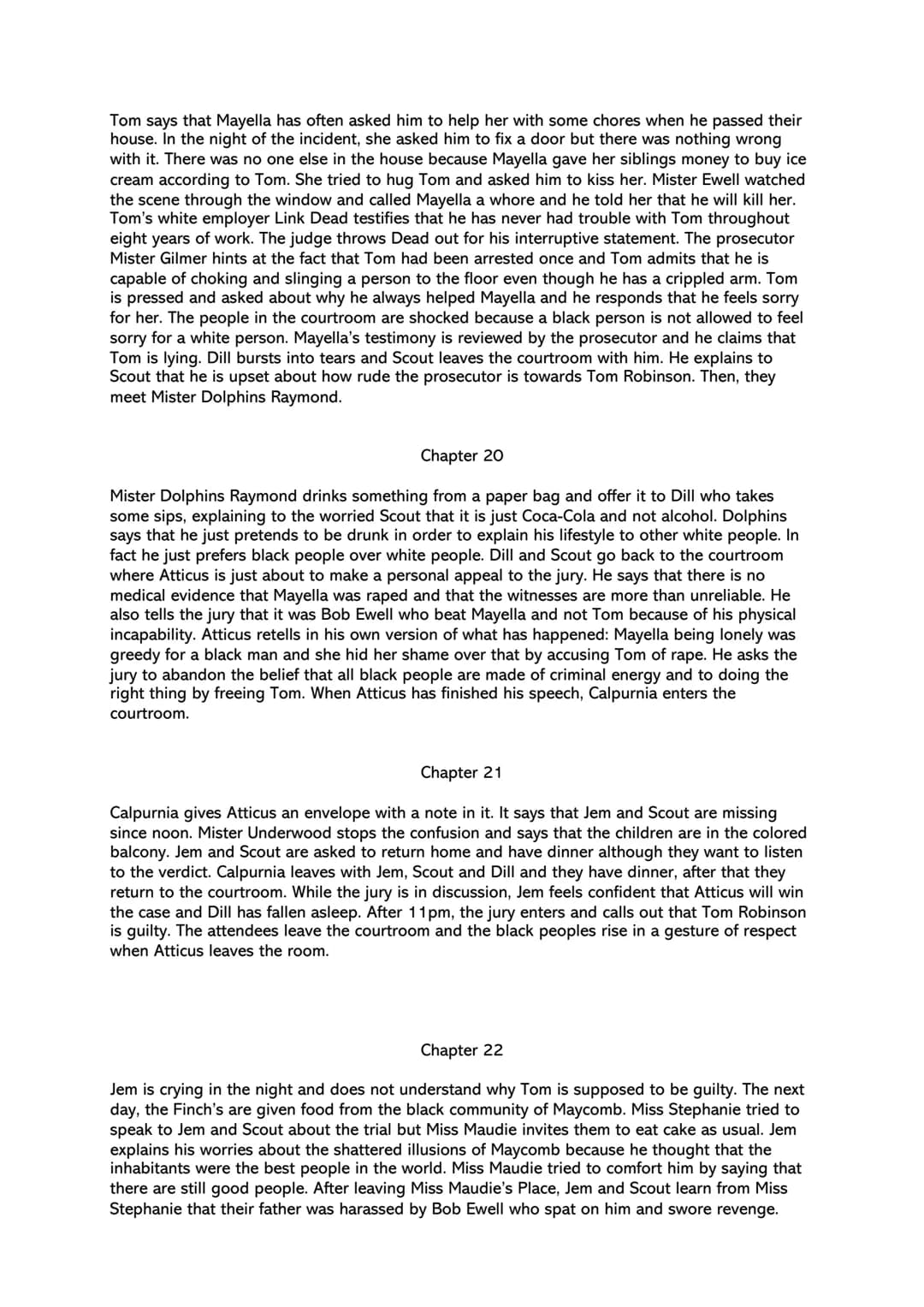 reading log - To kill a mockingbird by Harper Lee
chapter summaries
Chapter 1
The narrator Jean Louise (nickname: Scout) recounts the family