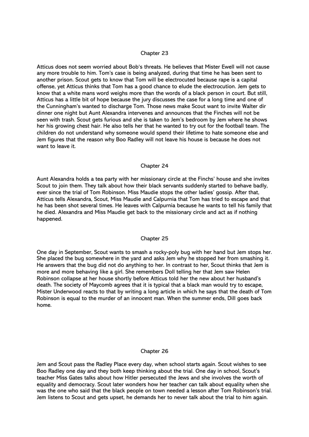 reading log - To kill a mockingbird by Harper Lee
chapter summaries
Chapter 1
The narrator Jean Louise (nickname: Scout) recounts the family