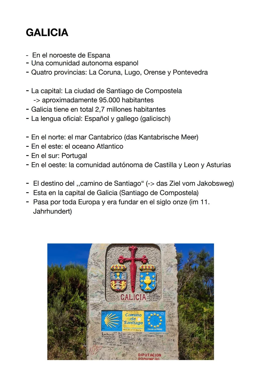 
<h2 id="galicia">Galicia</h2>
<p>En el noroeste de España se encuentra Galicia, una comunidad autónoma española compuesta por cuatro provin