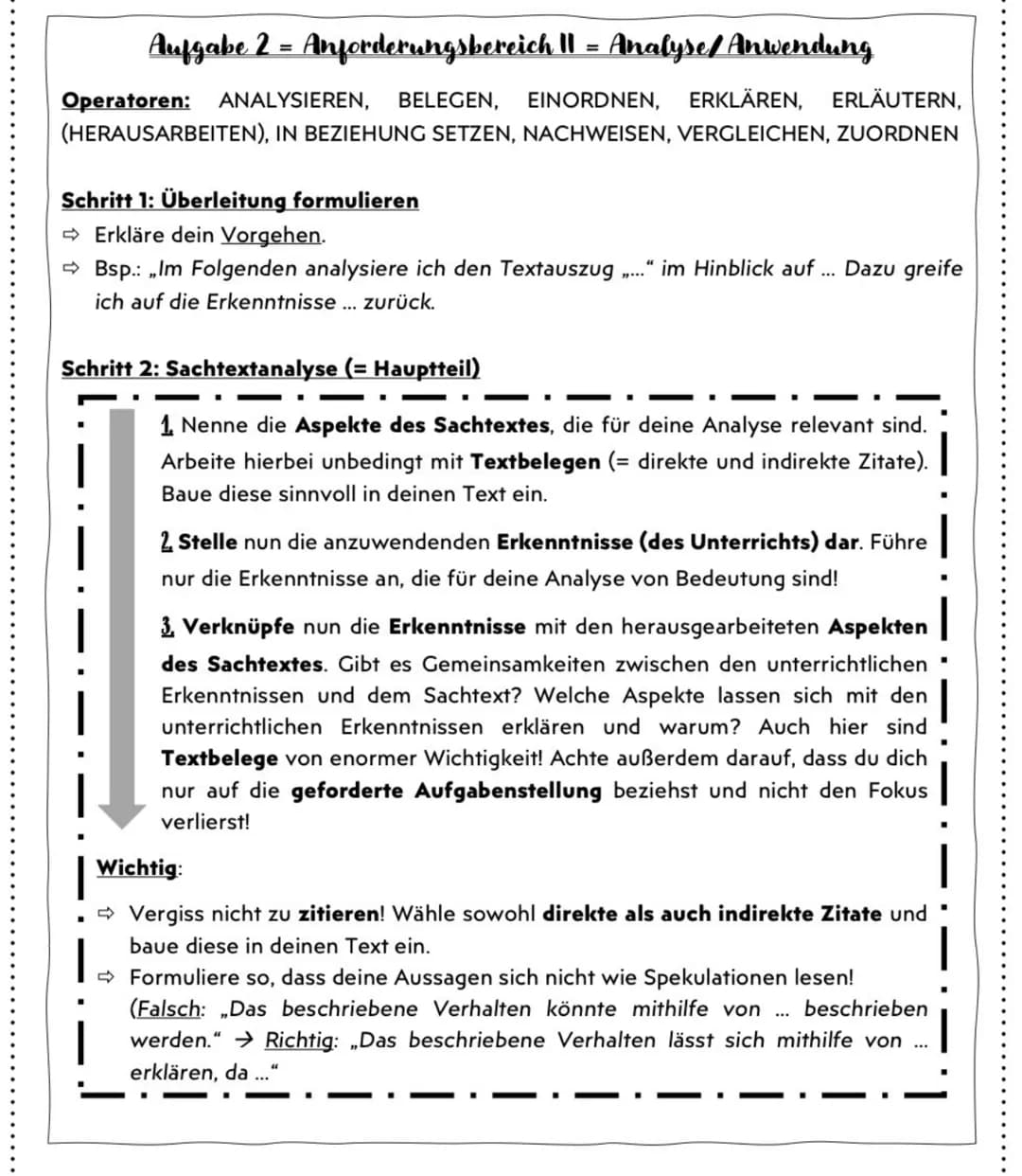 AUFBAU EINER PÄDAGOGIKKLAUSUR, AUFGABENART: SACHTEXTANALYSE <<<
Aufgabe 1 = Anforderungsbereich | = Rekonstruktion
Operatoren: BESCHREIBEN, 