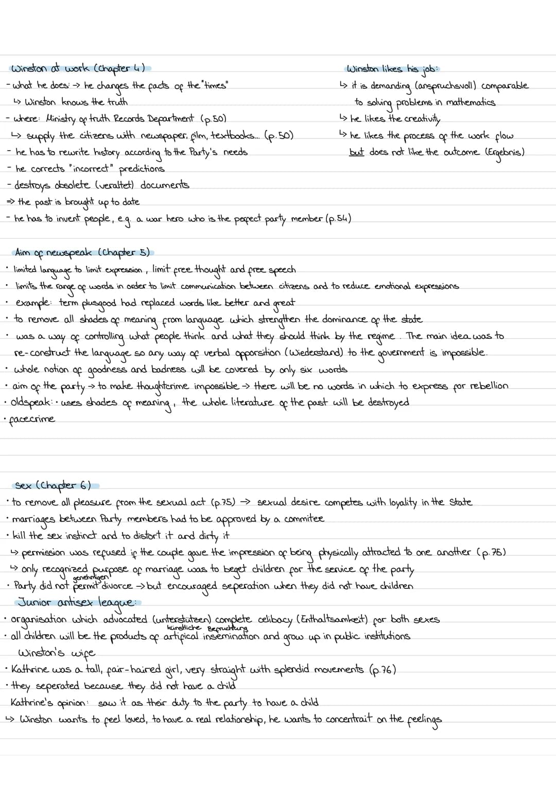The proles' way of life
proles → proletariat → arbeiterschicht
special literature for proles.
.
The proles (Chapter 7)
p.81.... The party cl