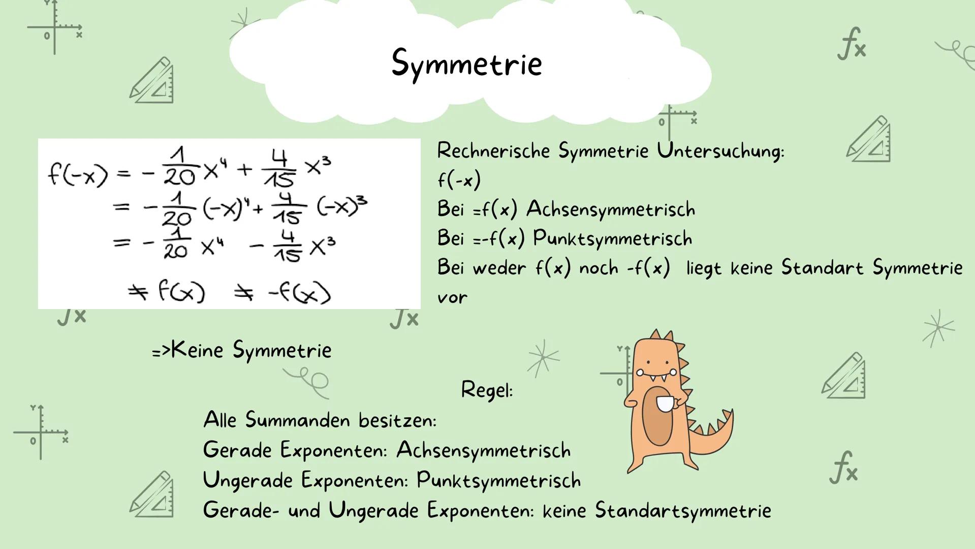 +
fx
fx
*
+
Kurvendiskussion
+
Ultimate_keyblade
1/4
fx
*
+
fx ●
●
Ableitung berechnen
• Definitions-und Wertebereich
• Verhalten im Unendli