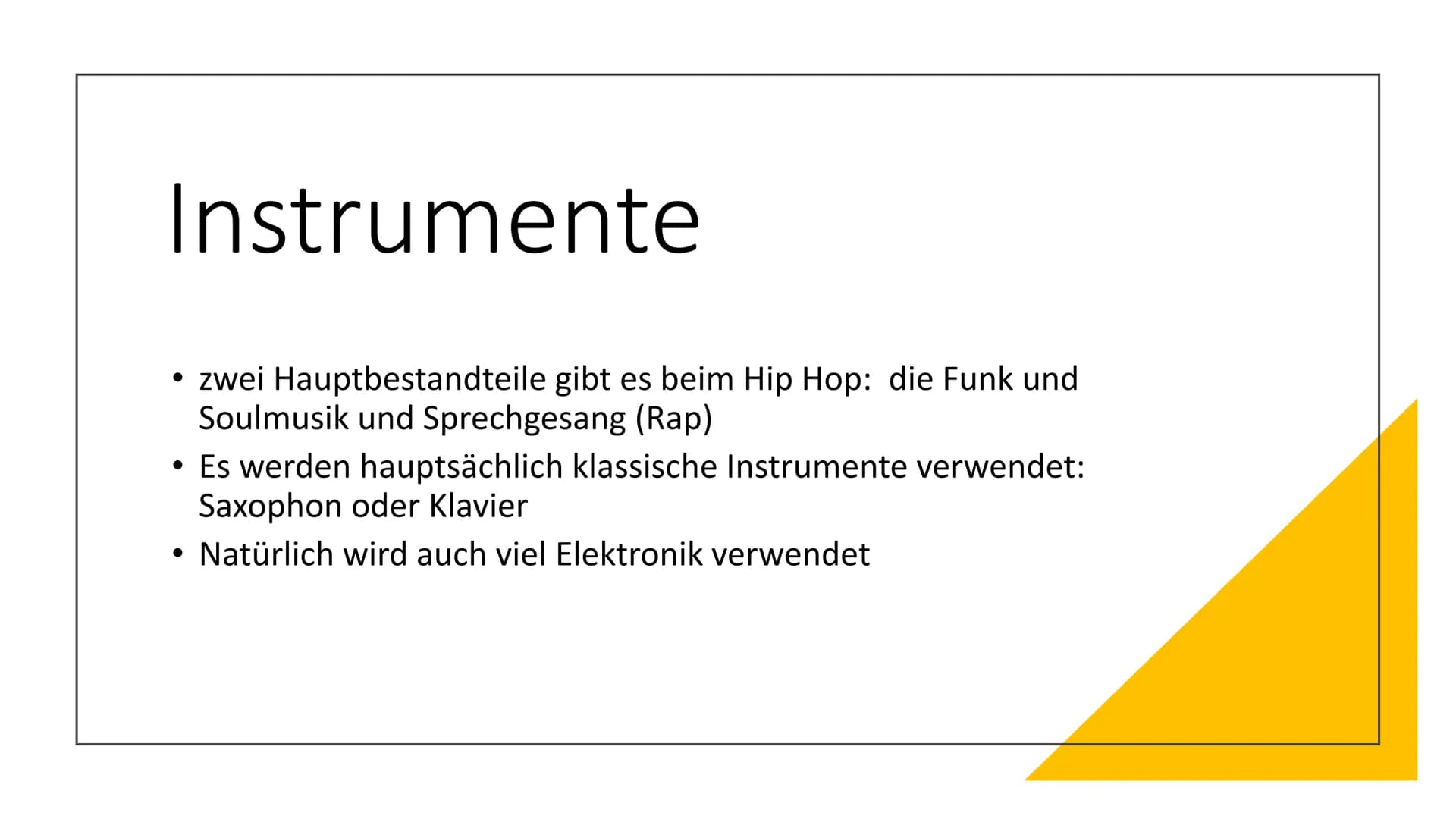 O
Hip Hop
AMAN CONTEST
Sing In Gliederung
Was ist Hip Hop und seit wann spielt es eine Rolle?
• Instrumente beim Hip Hop
• Relevante Persone