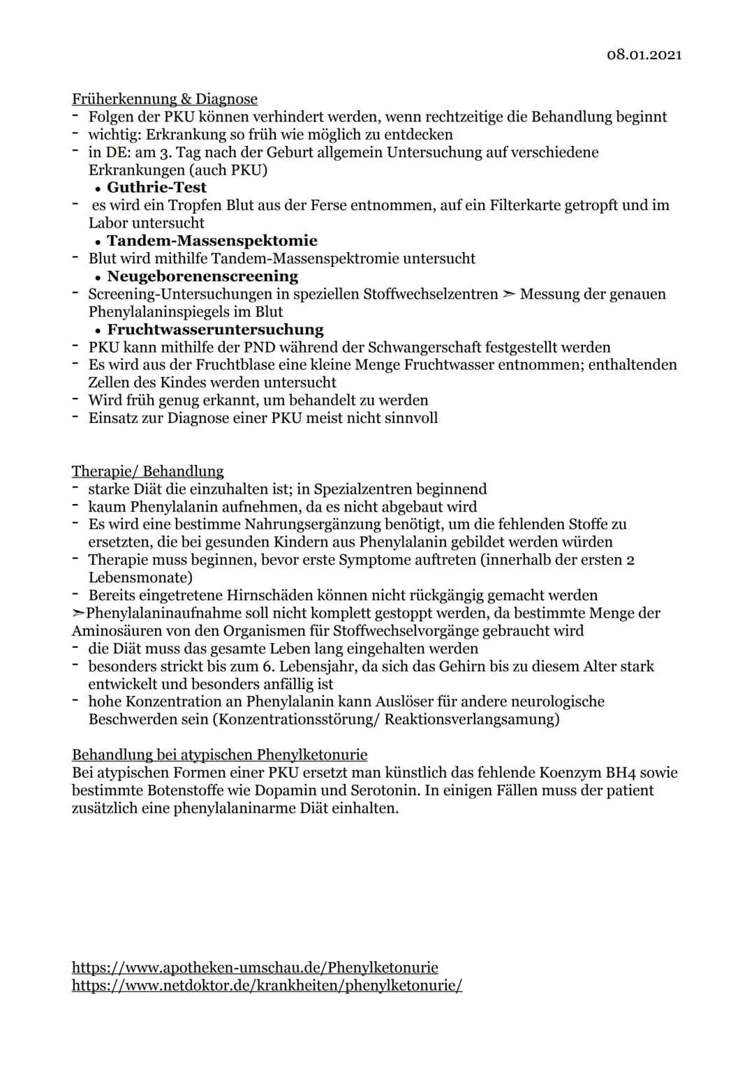 Lb.S.133
Erbkrankheit PKU- Phenylketonurie
A5
Enzym A: Phenylketonurie
Enzym B: Albinismus
Enzym C: Alkaptonurie
Enzym D: Kretinismus
A6
Die