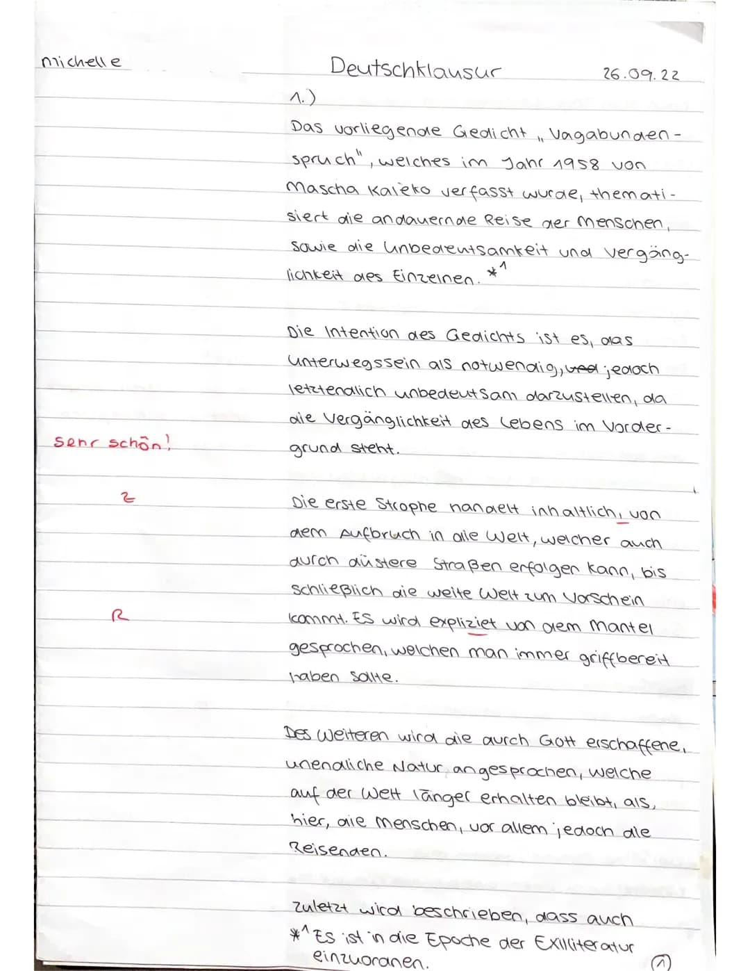 rhet. [
5
10
GK Deutsch Q 1.1 (
Deutschklausur Nr. 1
)
Themenbereich: ,,Unterwegs sein" - Lyrik von der Romantik bis zur Gegenwart
Aufgabena