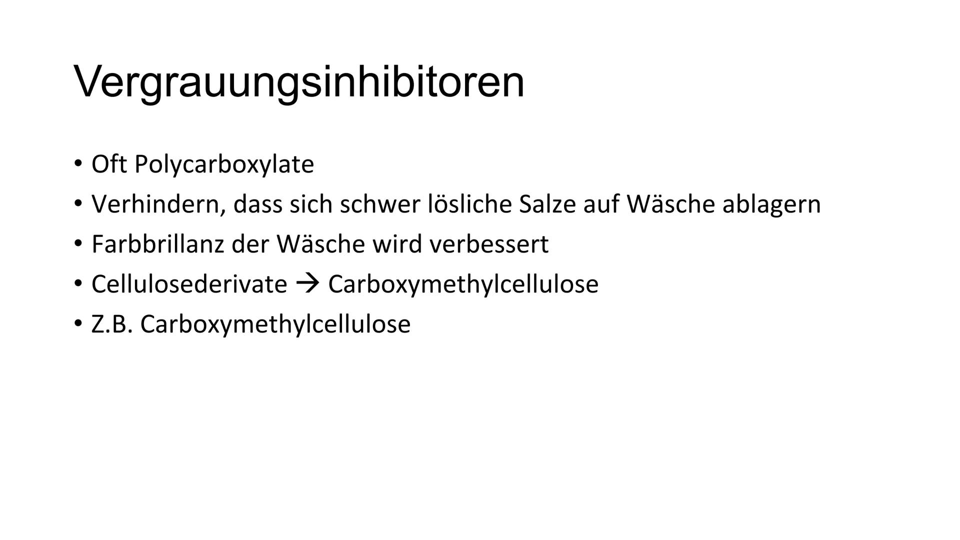 GFS
Waschmittel Zusatzstoffe
Chemie Gliederung
1. Allgemein:
2. Waschmittelzusatzstoffe
- Wasserenthärter
Waschalkalien
Waschenzyme
- Vergra