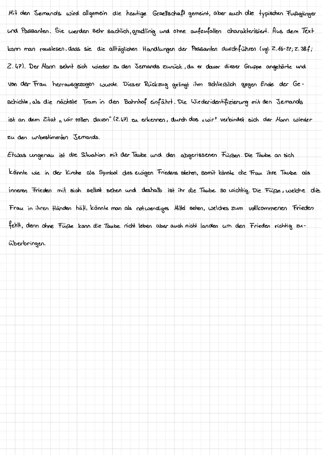 Flug durch Zürich - PDF, Kurzgeschichte Text, Charakterisierung und Interpretation