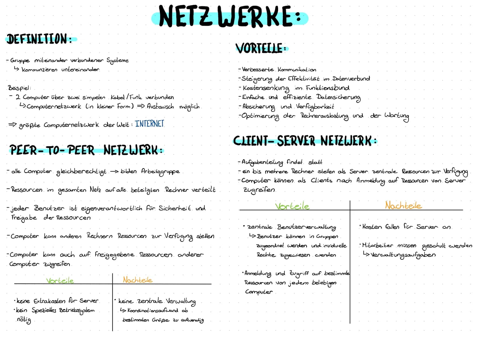 DEFINITION:
- Gruppe miteinander verbundener Systeme
L> kommunzieren untereinander.
Beispiel:
1-2 Computer über zwei. Simpelen Kabel / Funk 