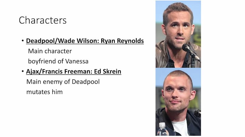 DEADPOOL Structure
●
●
Facts about the movie
Characters
Summary of the story
Moviescene Facts about the movie
Genre: Comedy
Country of publi